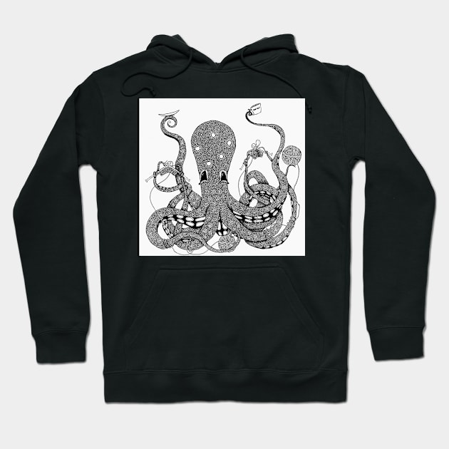 Kraken Thesads and Knitting Hoodie by voluptacon